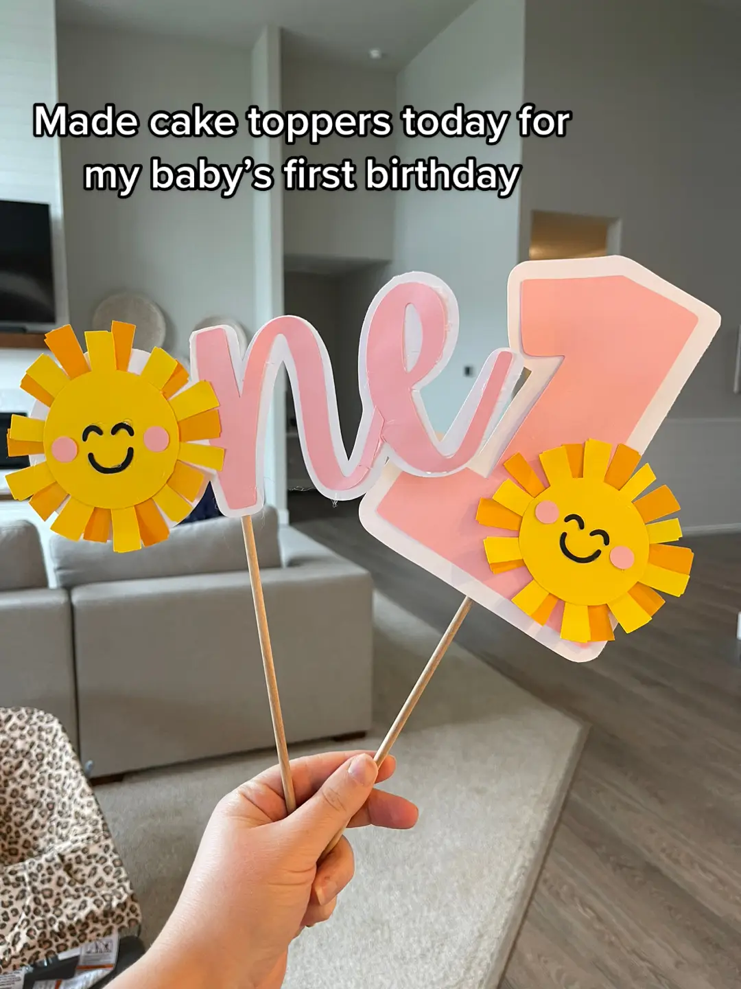 My cameo machine was struggling today but these cake toppers eventually turned out cute. #firstbirthday #birthdaydecor #diypartydecor #cameoproject 