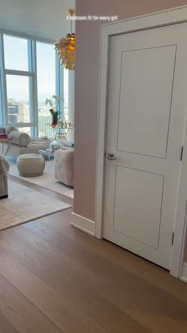 I wish this bedroom for every girl that sees this 😍 #luxurycondo #luxurybedroom #views #luxuryapartment #apartmenttour #apartment #highrise #homedecor #homereels #decor #homedecoration #philadelphiaapartments #philadelphia #pink #success #luxurylife #luxuryhomes 