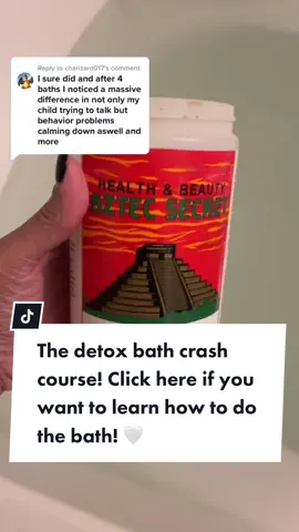 Replying to @charizard017 all the ingredients i use are 📎 in my bio. I get them from Amazon. You can source them locally as well. Depending on the weight of your child you can start with 1/2 cup of each ingredient. Let them soak for 20 mins each time. Start with 1-2 times a week. It’s also good for kids with eczema. You dont need all 3 ingredients. The clay is the most important ingredient. You can also substitute the baking soda with ACV. Don’t add any additional soaps to the bath, especially anything with fragrances. The clay is a binder. Also do not pre mix the ingredients together. Avoid using any plastic or metals. Any further questions about any additional detox i.e with supplements you can book a 1:1 with me. I also offer emotional support for ASD moms. Happy Healing 🤍 #heavymetalsdetox #tiktokmademebuyit #detoxbaths #asd #speechdelay 
