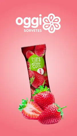 Nossa linha Frutos de Morango passando pela sua timeline 🍓🍓 Que tal um sorvetinho de morango Oggi? 🤔🤔 #icecream #oggisorvetes #oggisorvetesoficial