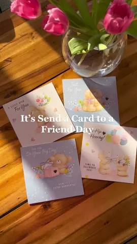 It’s send a card to a friend day! So, who are you going to deliver some sunshine to? ☀️ #SendACardToAFriendDay #ForeverFriends #fyp 