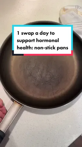 Ditch the non-stick for your hormonal health #endocrinedisruptors #endocrinedisruptingchemicals #hormoneimbalance #hormonalhealth #hormonalhairloss #hormonalbalance #hormonehealth #hormonehacks #pfas #pfasinmakeup #toxinfreelifestyle #toxinfreekitchen #nontoxicliving 