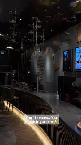 Tim Hortons but make it 5 star ⭐️! Only in Dubai 😌 #richaesthetic #timhortons #timhortonsuae #cafes #rich #darkaesthetic #5star 
