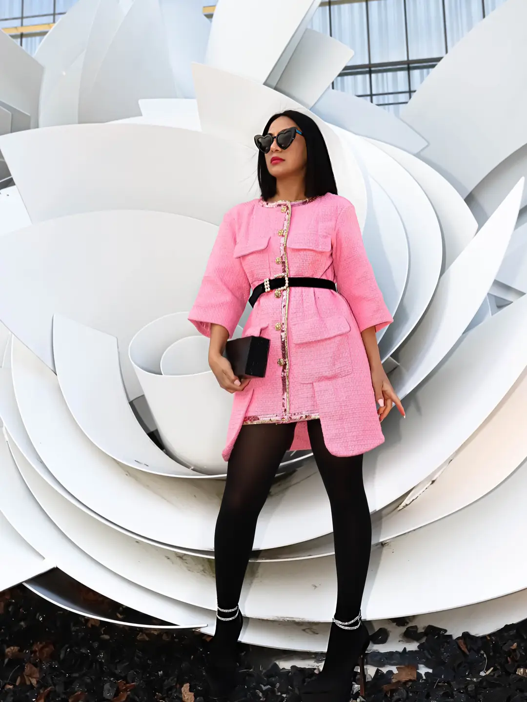 Pink Blazer Dress for those Brunch Dates with your girls or to go  Eat Ice cream 💗 @@bellabarnettofficial / Use [ TTNR15 ] to get 15% off  ##pinkblazerdress##fashiontiktok##styletiktok
