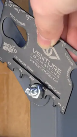 Just a few of the 18 different things our new Wallet Ninja cards can do! 🤯 Fits perfectly right in your wallet! #multitool #walletninja #survivalcard #toolcard #metalcard 