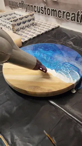 Wait for it🌊Ocean Wave Lazy Susan creation process🌊 #resinwaves #asmrtiktoks #oceanwaves #satisfying #epoxywaves #lazysusan #resinpour #fyp #epoxyresin #resinartist #makersgonnamake #resinart #trendingvideo #epoxyart #saltlife #trendingsong #surfing #shorehouse #homedecor #oflynncustomcreations #interiordesign #beachlife #makersoftiktok #beachwaves #howtotiktok #tomsriver #nj 