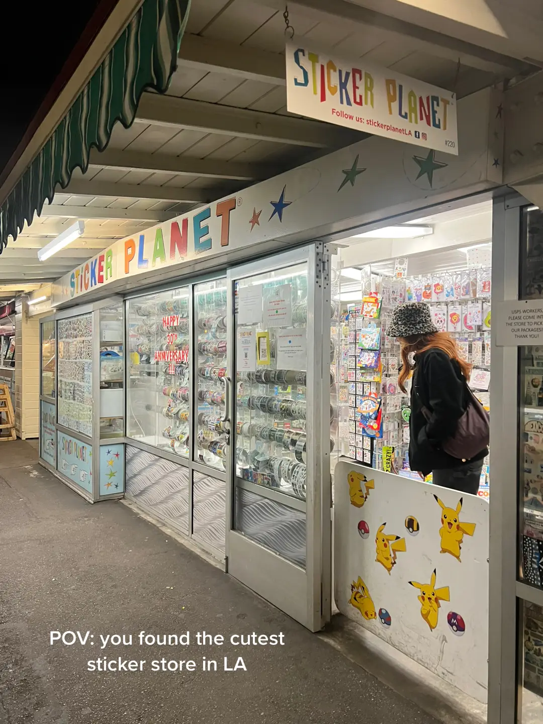 literally my fav lil store in LA 🤭🤭🤭 #stickerplanet #stickers #stickerhaul #valentine #snoopy #cute #farmersmarketfinds #thegrove 