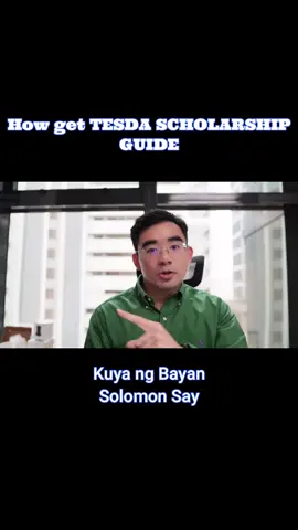 How to get TESDA scholarship | #KuyangBayan Solomon Say #ilocanodefenders