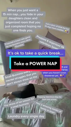 Take the break… #SmallBusiness #momlife #break #15minnap #powernap #exhausted #drained #thankful #blessed #fyp #viral #trending 