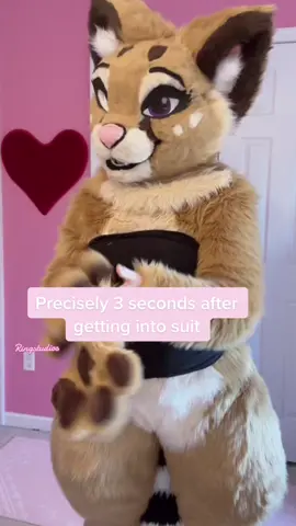 Getting into suit is already too much work 😫 #furry #fursuiting #fursuitingproblems 