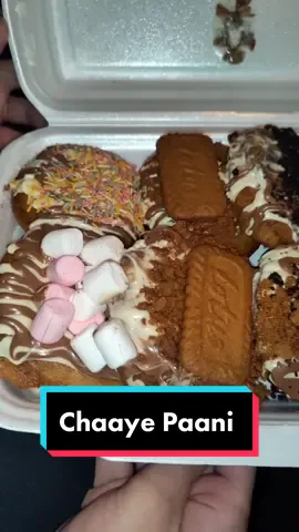 Donuts and Chai @chaayepaani  #foodreview #Foodie #foodiegram #doughnuts #chai #chaipaani #nashta #desinashta #karakchai #breakfast #desserts #fyp #foodreels #foodvlogger #foodvlog #foodtiktok #review #birmingham #drivethrough #onlyonecaptain 
