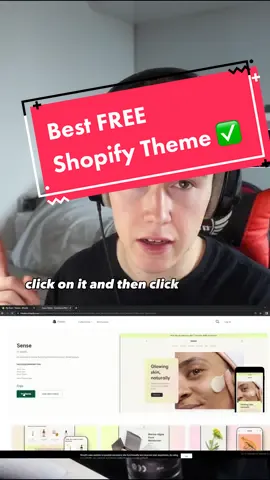 Best FREE Shopify theme to use for your store ✅ This has all you need to make a professional looking store 📈 #dropshipping #onlinebusiness #ecommerce #shopify #ecom