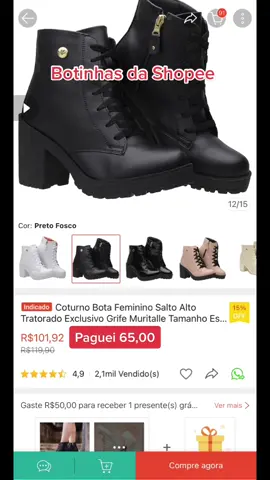 Essas compras tem em média 1 ano por isso paguei esses valores mais barato #botas #bota #botafeminina #botainfantil #coturno #botapreta #preta #corpreta🖤black 