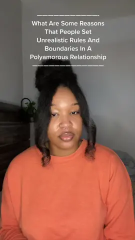 Why Do People Set Unrealistic Rules And Boundaries In A Polyamorous Relationship? Rules And Boundaries Are Great, They Give Structure To The Relationship, As Long As They Are Realistic. Set Boundaries With Everyone In Mind And Allows Room For Growth. Don’t Jump Into A Polyamorous Relationship If You’re Not At A Place Where You Fully Trust Your Partner. Ask Yourself, Do Ik That My Partner Will Still Nurture And Protect Our Existing Relationship When We Explore Poly? If Not, Work On Your Trust And Then Revisit The Idea Of Poly. The Possibility Will Always Be There… There’s No Rush I Will Be Doing Another Video Of Examples Of Unrealistic Rules & Boundaries, Stay Tune ☺️ #BlackPolygamy #Polygyny #Polygamy #Polyam #BlackPolygamyGoals #Polyamorous #Polyamory #Poly #PolyLife #LegalizePolygamy #BlackPolyamory #BlackPolyamorous #BlackPolygyny #PolyFly #Throuple #ENM #Lesbian #Bi #LGBT #femsoftiktok🏳️‍🌈 #Fyp #LifeCoach #PolyAdvice #Advice #AdviceAboutPoly #unrealisticexpectations #unrealisticrules #PolyamAdvocate #PolyAdvocate #asiaabaybee_ 