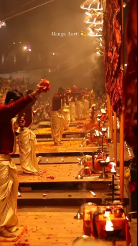 Ganga Aarti is an important ritual held on a grand scale every morning and evening on the banks of the holy Ganges. #explore #travel #peace #india 