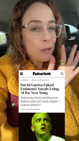 @davidguetta used ai to create a song using Eminem’s voice. This is pretty crazy! #AI #music #dj #davidguetta #eminem 