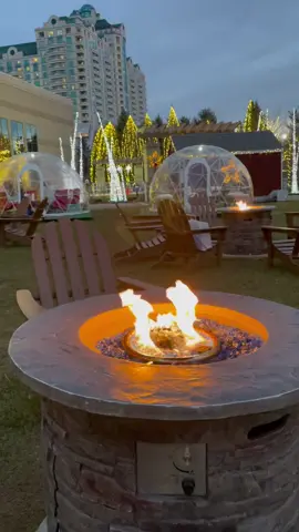 Bundle up by the fire, rent an igloo or skate with friends at our Ice Rink & WInter Terrace these last couple weeks of winter! #FoxwoodsFeature 🔥 ❄️ ⛸️  #foxwoods #foxwoodsct #ct #foxwoodsresortcasino #winter #winteractivities #fyp #iceskate #igloo #igloorental
