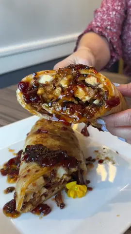 The LOADED CRISPY CHICKEN BACON JAM DOUBLE BURRITO from @elmstreetdiner in Stamford, CT! 🌯🌯 Double the tortillas, double the fun. 🤘 Honestly, their bacon jam is insane. 🤤 #DEVOURPOWER #fyp #foryou #foodtiktok #burrito #stamfordconnecticut #stamford #elmstreetdiner #baconjam #friedchicken #devour #foodies #foodblog #couple #travel #yum 