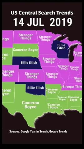 Central USA 2019 Search Trends #infoispower #dataisbeautiful #dataisamazing #infographic #infographics #searchtrends #googletrends #googletrend #fyp