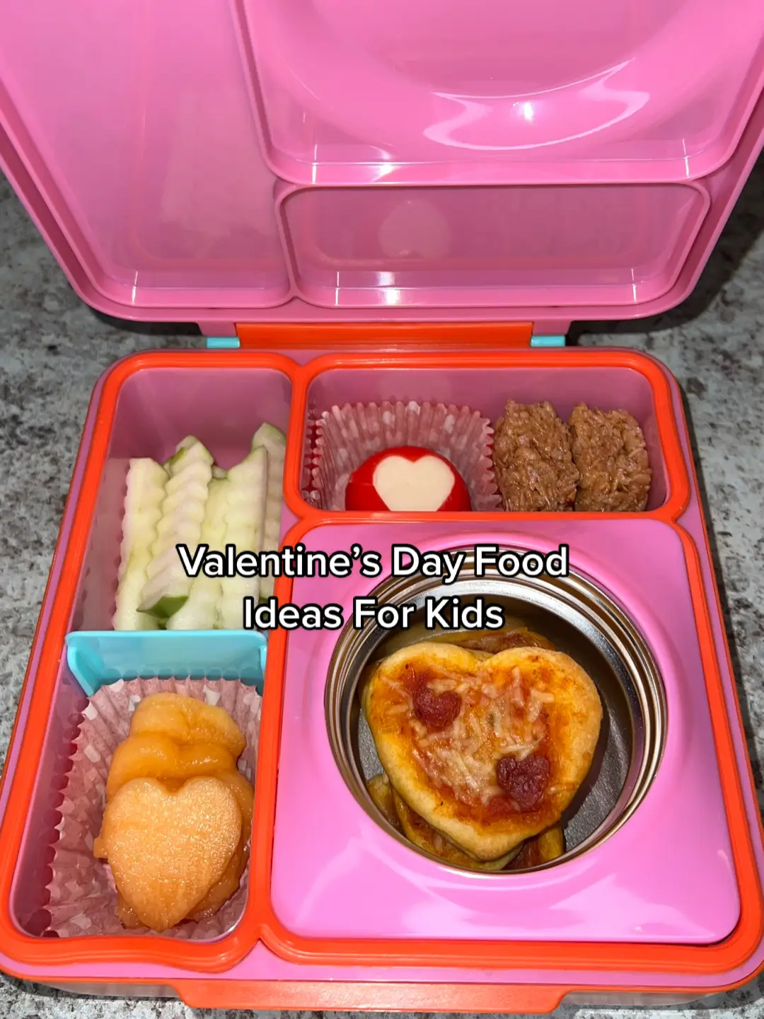 Valentine’s Day food ideas for your kiddos and their lunches✨ #ValentinesDay #packinglunch #kidlunch #lunchideas #toddlerlunch #breakfast 