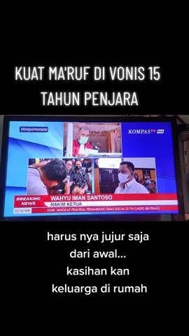 kasihan keluarga di rumah... harus nya jujur dari awal pak kuat MA'RUF #voniskuatmakruf  #pengadilanjakartaselatan  #sidangsambo_dkk  #kuatmaruf 