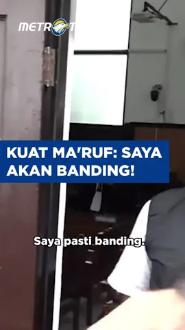Terdakwa Kuat Ma'ruf tak terima divonis 15 tahun penjara oleh Majelis Hakim dalam kasus pembunuhan berencana terhadap Brigadir Yosua. Ia menyatakan akan banding terhadap putusan tersebut. Apakah keputusan Hakim akan berubah? Saksikan jalannya sidang di semua platform Metro TV, live streaming youtube 