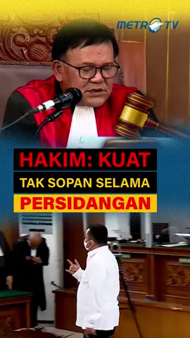 Hakim menyebut terdakwa Kuat Ma'ruf tak sopan dan berbelit-belit selama persidangan kasus pembunuhan Brigadir J. #tiktokberita #kuatmaruf #brigadirj