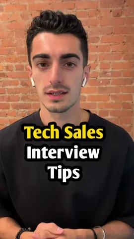 Tech Sales interview tips #techsales #softwaresales #tech #techtok #careeradvice #jobinterview #salesjobinterview #sales #selling #jobinterview 