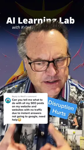 Replying to @Meili What do you do when everything changes? “Adapt” is the answer, but that doesn’t mean it will be easy. Also NO ONE knows anything. In a shift as profound as AI, we are ALL trying to figure it out on the fly. ALL OF US. ##Disruption##Pain##Transformation##Traffic##SCO##AI##ChatGPT##Innovation##Microsoft##Google##Trending##greenscreen