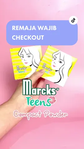 Siapa yang belom tau kalo ada Compact Powder yang cocok untuk anak remaja?! hasilnya natural dan juga banyak kandungan yang bermanfaat untuk kulit di dalamnya! Yuk, buruan dibeli agar kamu bisa kenalan langsung sama Marcks' Teens Compact Powder^^ #marcksteens #compactpowder #bedakremaja #bedakmurahbagus 