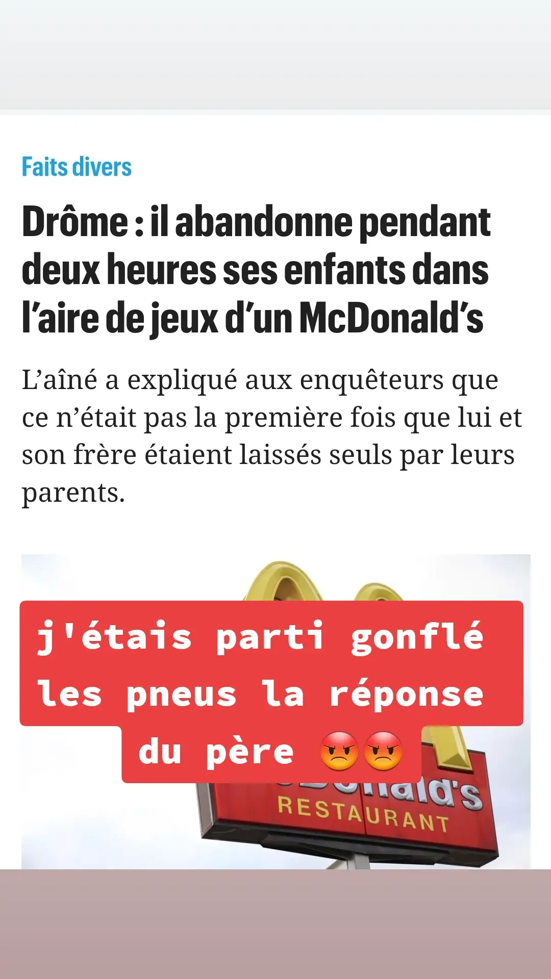 #pourtoi #pourtoii #foryou #fyp #faitdivers #police #justice #actualite #information #info #france #histoirefolle #parents #enfant 