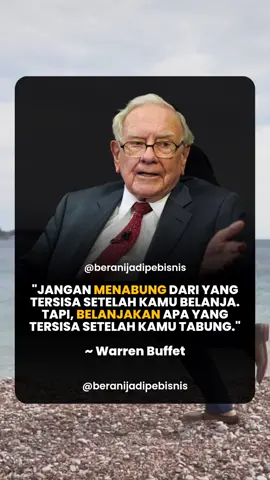 Orang Kaya, nabung dan investasi dulu, sisanya baru buat belanja..  Orang miskin dan menengah, belanja dulu, kalau ada sisa baru ditabung 😅 Kamu yang mana nih? 😁
