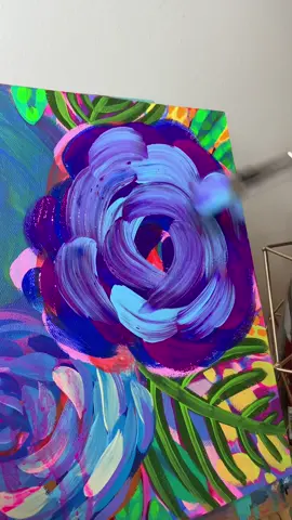 Enjoying a nice snowy day in Denver 💙 Hope everyone is well ✨ #acrylicpainting #paintwithme #acrylicartist #colorfulart #denverartist #acrylicart 
