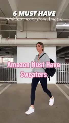 I have a thing for backpacks & athleisure 💁🏼‍♀️  Who else here is a super casual person IRL? I find myself wearing these amazon black leggings and sweaters with sneakers on repeat! Here's 6 sweaters I'm loving from Amazon! Everything is linked in my storefront. https://liketk.it/41TnE #amazonfasion #casualoutfits #sweaterweather 