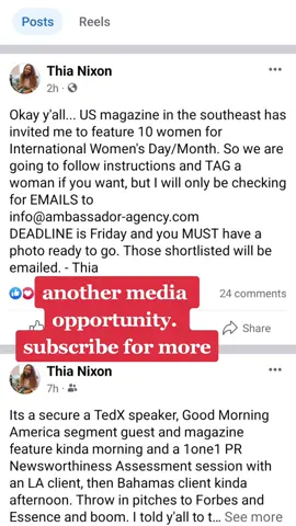 I'm a publicist sharing media opportunities, tips and tricks #media #news #marketing #publicrelations 
