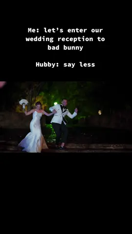 💃🏼🕺🏻 #badbunny #receptionentrance #brideandgroom #fyp 