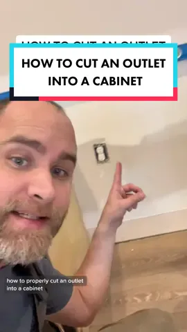 How to properly cut an outlet into a cabinet. This is one of the biggest mistakes i see diyers make. #DIY #remodel #renovation #tools #contractor #benderhomes #carpenter #carpentry #kitchenremodel #cabinets #NextLevelDish 