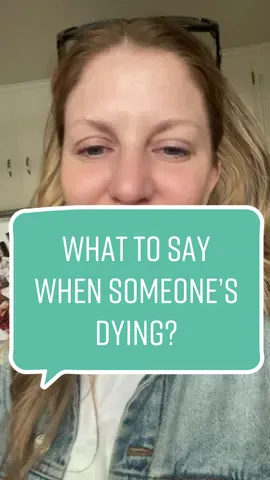 What to say to someone dying. #hospicenursejulie #education #silence #truth #LearnOnTikTok #comfort 