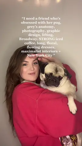 I need some friends who love… #girlswholike #whatyoulookingfor #nycgals #nyc #wegotwhatyoulookingfor #broadwaygirlie #girlswholiftheavy #greysanatomyfanatic #ilovemypug❤ #ineedafriendlikethis #lookingforafriends #girlgang #nycgirlsoftiktok #nycgirlsnight #NextLevelDish 