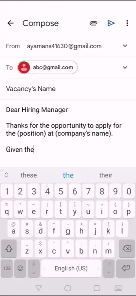 There it is guys - you've asked me to show you what to include and how to draft an email cover letter for a job application