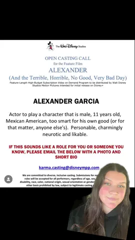 🚨 Open Casting Call 🚨#casting #acting #movie #disney #actor #castingcall #opencall #audition 
