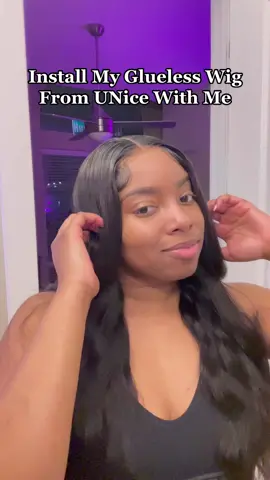 Gotta love a glueless wig! Easy to install on yourself! Hair: @unicehairofficial can you find the direct link in my bio to check it out! 💕  #gluelesswig #protectivestyles #wiginstall #hairtutorial #NextLevelDish #fyp 