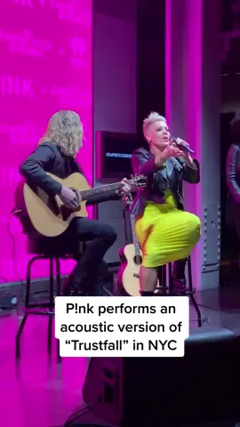 @pinkofficial performed a stripped down version of #Trustfall at the Empire State Building. 💖 #pink #pinkfans #newyorkcity #nyc #empirestatebuilding #pinkmusic 