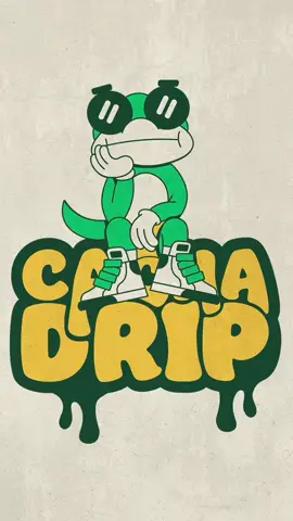 Respuesta a @kkdegato Logotipo y personaje para “Cacha Drip”🫶🏻🥸 Sigueme en Instagram para más contenido! #logo #adobe #illustrator #fy #foryou #logotipo 