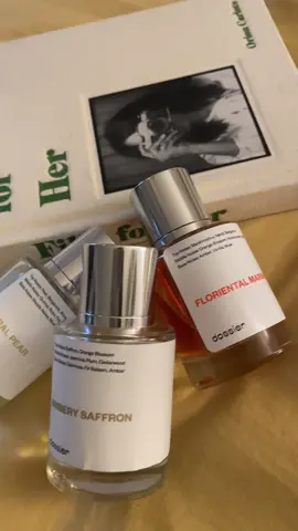 Just a few of my fave’s.❤️ #romanticizeyourlife #dossier #dossierperfumes #amberysaffron #florientalmarshmallow #floralpear #perfume #perfumetiktok #fragrance #perfumecollection 