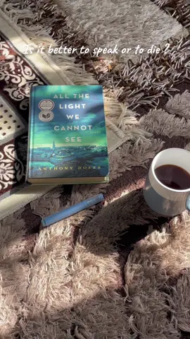 This book feels like a heavy weight on a sore heart 🥀 #allthelightswecannotsee #anthonydoerr #BookTok #book #bookish #light #sun #Lifestyle #reading #goodreads 