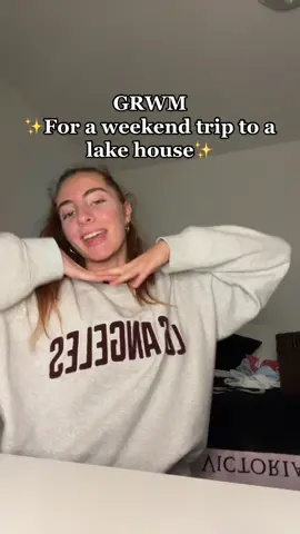 Grwm for a weekend trip to a lake house!✨ #grwm #getreadywithme #traveltiktok #packwithme 