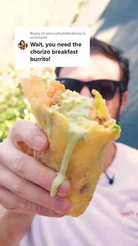 Replying to @alexawhatsfordinner yupp you know i do! @carlacafela 's breakfast burrito 🤯 #breakfastburrito #lafoodie #burrito #chorizo #losangeles 