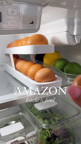Amazon Kitchen Find ✨ This refrigerator rolling egg holder is my new favorite kitchen gadget.   Tap the link on my profile to shop 🔗🤍 #kitchenfinds #refrigeratororganization #eggholder #amazonmusthaves 