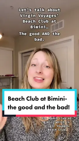 Replying to @Pookie let’s talk about Virgin Voyages’ beach club at Bimini. The hood and the bad! #traveladvisor #traveltheworld #virginvoyages #virginvoyagescruise #virginvoyagescarletlady #beachclubatbimini #biminibahamas #greenscreen 